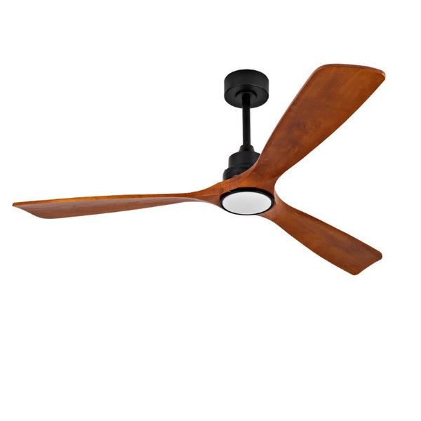 English Elm New Sycamore Wood Blade Ceiling Fan with Tunable LED Light and Reversible DC Motor Black + Dark Walnut - A W2991P334807