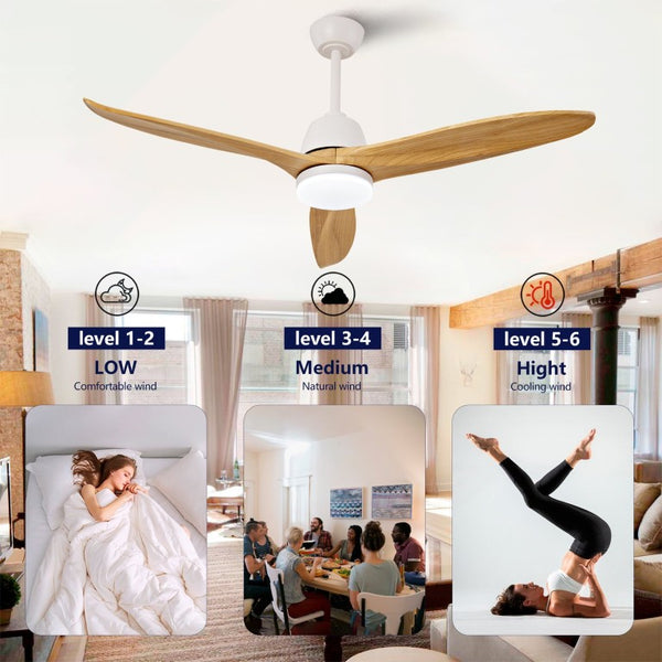 English Elm Hot 52 Inch Gold Ceiling Fan Sycamore Wood Blades Dimmable LED Remote DC Motor W2991P338634