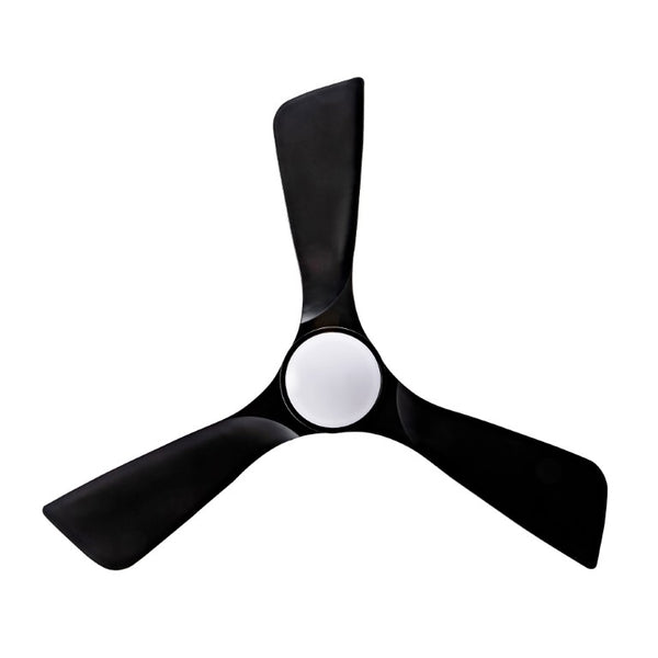 English Elm Hot 42 Inch Flush Mount Ceiling Fan with Dimmable Light DC Motor Remote Six Speed Black - A W2991P338641