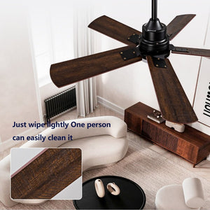English Elm Smart 42 Inch Indoor Outdoor Ceiling Fan Dimmable LED Dual Finish Reversible Blades DC W2991P397414