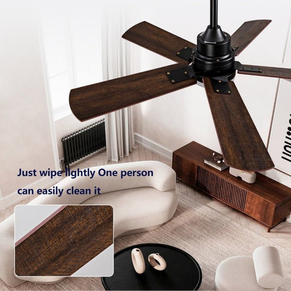 English Elm Smart 42 Inch Indoor Outdoor Ceiling Fan Dimmable LED Dual Finish Reversible Blades DC W2991P397414