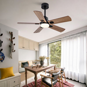 English Elm Smart 42 Inch Indoor Outdoor Ceiling Fan Dimmable LED Dual Finish Reversible Blades DC W2991P397414