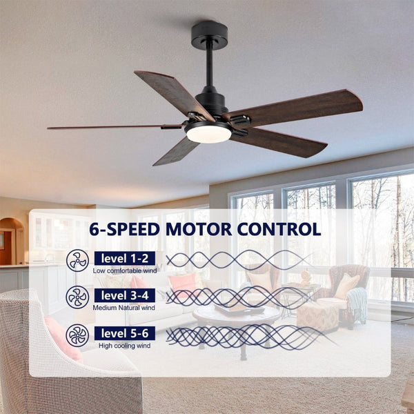 English Elm Smart 52 Inch Indoor Outdoor Ceiling Fan Dimmable LED Dual Finish Reversible Blades DC W2991P397427