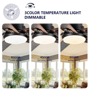 English Elm Smart 52 Inch Indoor Outdoor Ceiling Fan Dimmable LED Dual Finish Reversible Blades DC W2991P397427