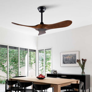 English Elm 42 Inch Solid Sycamore Wood Outdoor Ceiling Fan with Remote and Silent DC Motor W2991P406707