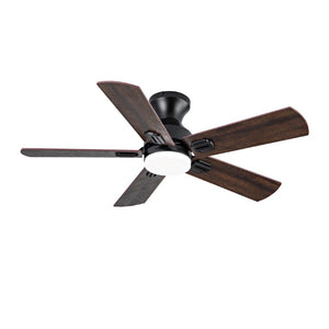 English Elm Hot 42 Inch Flush Mount Ceiling Fan Dimmable LED Light Remote DC Motor Bedroom W2991P406904