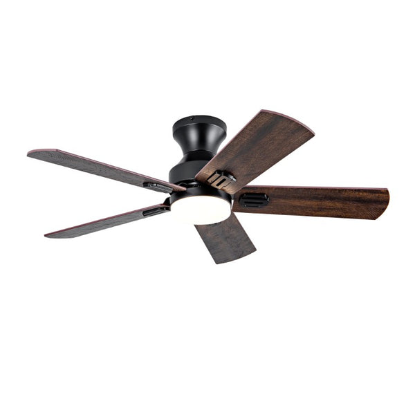 English Elm Hot 42 Inch Flush Mount Ceiling Fan Dimmable LED Light Remote DC Motor Bedroom W2991P406904