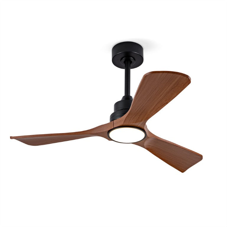 English Elm Hot 42 Inch Matte Black Ceiling Fan Dimmable LED DC Motor Remote Six Speed W2991P406906