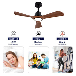 English Elm Hot 42 Inch Matte Black Ceiling Fan Dimmable LED DC Motor Remote Six Speed W2991P406906