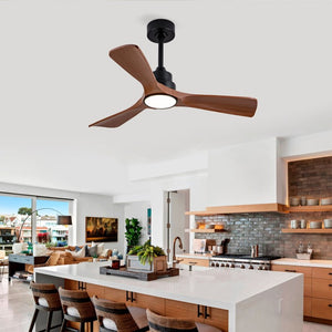 English Elm Hot 42 Inch Matte Black Ceiling Fan Dimmable LED DC Motor Remote Six Speed W2991P406906