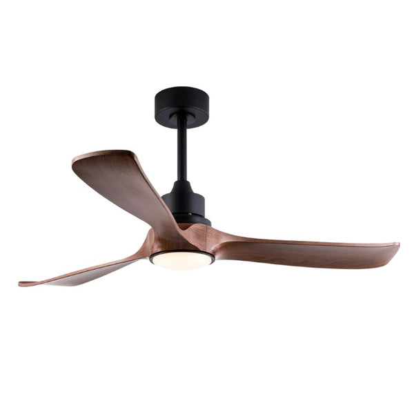 English Elm Hot 52 Inch Modern Ceiling Fan with Walnut Blades Dimmable LED and Reversible DC Motor W2991P406908