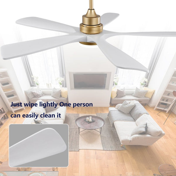 English Elm Hot 52 Inch Sycamore Blade Ceiling Fan with Dimmable LED and Quiet DC Motor W2991P406909
