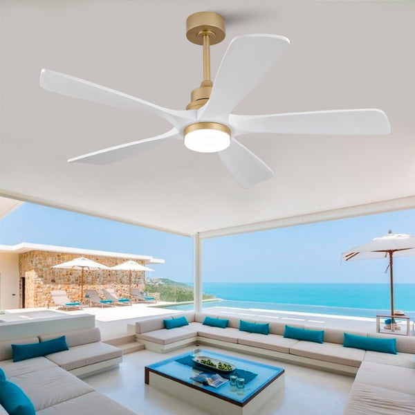 English Elm Hot 52 Inch Sycamore Blade Ceiling Fan with Dimmable LED and Quiet DC Motor W2991P406909