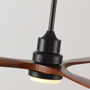 English Elm Hot 60 Inch Sycamore Wood Blade Ceiling Fan with Dimmable LED and DC Motor Black W2991P406912
