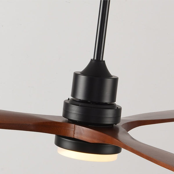 English Elm Hot 60 Inch Sycamore Wood Blade Ceiling Fan with Dimmable LED and DC Motor Black W2991P406912