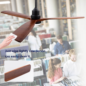 English Elm Hot 72 Inch Sycamore Wood Blade Ceiling Fan with Dimmable LED Light and Remote Black W2991P406913