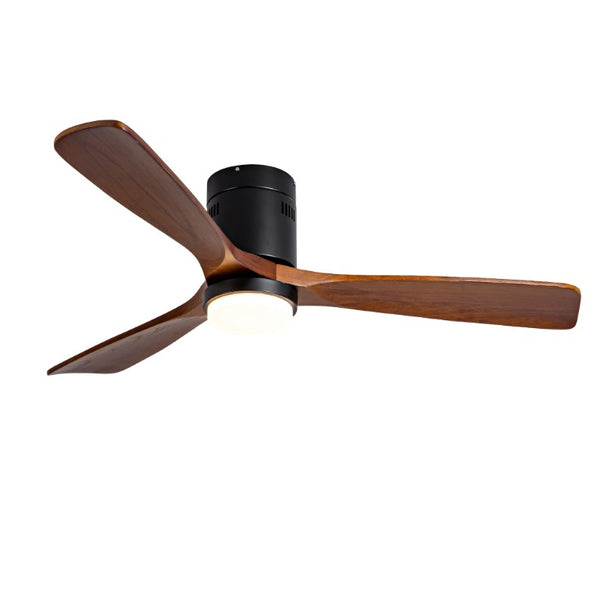 English Elm Hot Sycamore Wood Blade Flush Mount Ceiling Fan with LED Light DC Motor Indoor W2991P406918