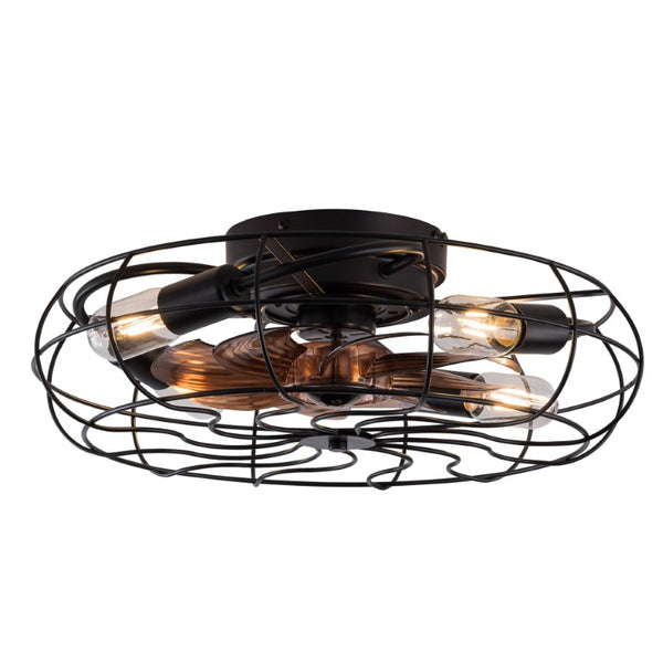 English Elm New Flush Mount Ceiling Fan with DC Copper Motor Six Speeds Remote Bedroom Use W2991P406923