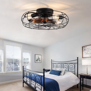 English Elm New Flush Mount Ceiling Fan with DC Copper Motor Six Speeds Remote Bedroom Use W2991P406923