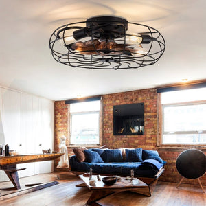 English Elm New Flush Mount Ceiling Fan with DC Copper Motor Six Speeds Remote Bedroom Use W2991P406923