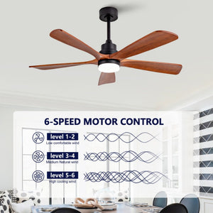 English Elm Hot 52 Inch Sycamore Wood Blade Ceiling Fan with LED Light Remote Farmhouse Patio W2991P406931