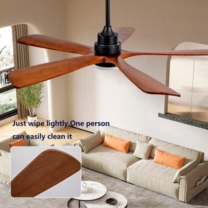 English Elm Hot 52 Inch Sycamore Wood Blade Ceiling Fan with LED Light Remote Farmhouse Patio W2991P406931