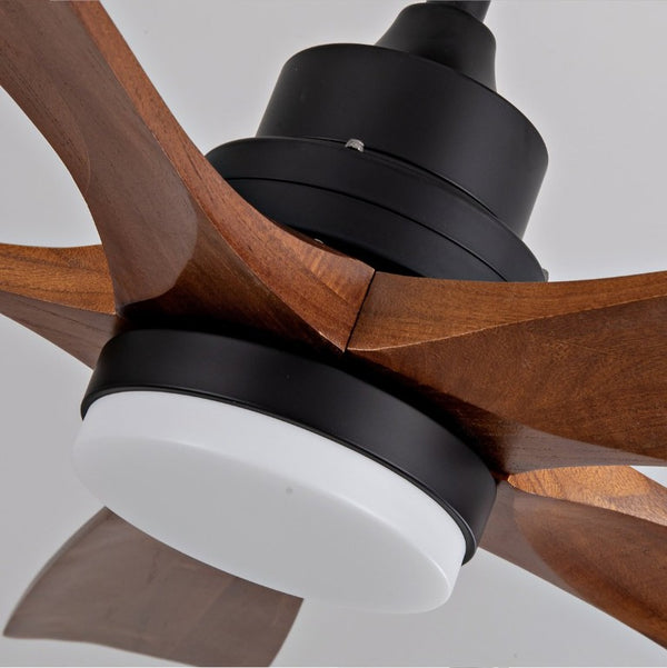 English Elm Hot 52 Inch Sycamore Wood Blade Ceiling Fan with LED Light Remote Farmhouse Patio W2991P406931