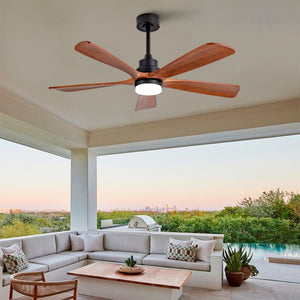 English Elm Hot 52 Inch Sycamore Wood Blade Ceiling Fan with LED Light Remote Farmhouse Patio W2991P406931