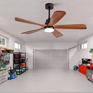 English Elm Hot 52 Inch Sycamore Wood Blade Ceiling Fan with LED Light Remote Farmhouse Patio W2991P406931