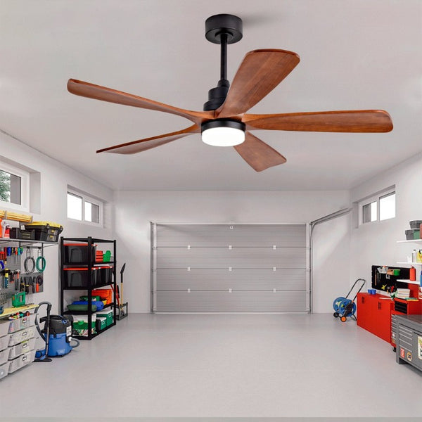English Elm Hot 52 Inch Sycamore Wood Blade Ceiling Fan with LED Light Remote Farmhouse Patio W2991P406931