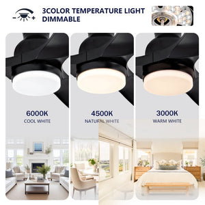 English Elm Hot 42 Inch Flush Mount Ceiling Fan Matte Black DC Motor LED Remote Indoor Outdoor W2991P406942