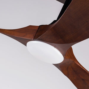 English Elm New 52 Inch Sycamore Wood Blade Ceiling Fan with LED Light Kit and Remote W2991P406943