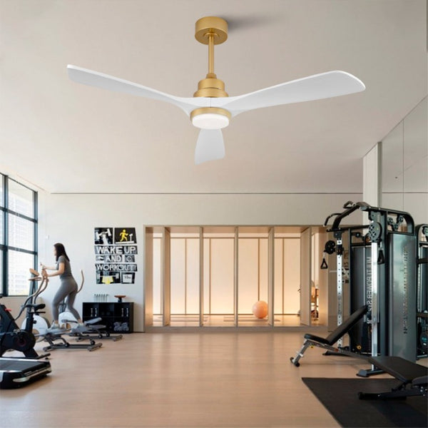 English Elm Hot 52 Inch Sycamore Wood Blade Ceiling Fan with Dimmable LED and DC Reversible Motor W2991P406948