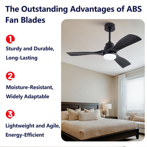 English Elm Hot 42 Inch Matte Black Ceiling Fan with LED Light Remote Walnut Blades Farmhouse Modern Black - B W2991P406950