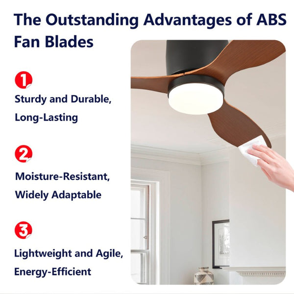 English Elm 42 Inch Flush Mount Ceiling Fan with Light Remote DC Motor Indoor Outdoor Bedroom W2991P406951
