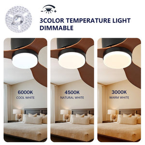 English Elm 42 Inch Flush Mount Ceiling Fan with Light Remote DC Motor Indoor Outdoor Bedroom W2991P406951