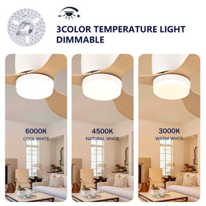 English Elm 42-Inch Flush Mount Ceiling Fan with Light Remote Reversible DC Motor Low Profile W2991P406953