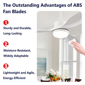 English Elm Best-Selling 42 Inch White DC Motor Ceiling Fan Dimmable LED Remote Bedroom Use W2991P407015
