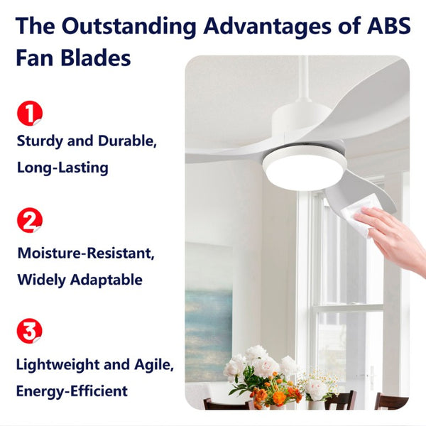 English Elm Best-Selling 42 Inch White DC Motor Ceiling Fan Dimmable LED Remote Bedroom Use W2991P407015