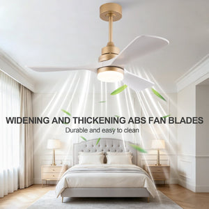 English Elm 42-Inch DC Motor Ceiling Fan with Remote Six Speed LED Light Bedroom Quiet W2991P494009
