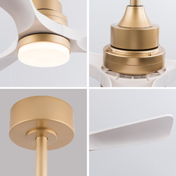 English Elm 42-Inch DC Motor Ceiling Fan with Remote Six Speed LED Light Bedroom Quiet W2991P494009