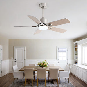 English Elm 42-Inch Low Profile Ceiling Fan with Dimmable LED DC Motor and Wood MDF Blades W2991P494057