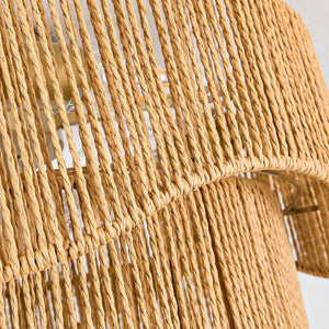 English Elm 19-Inch Bohemian Paper-Cord Recessed Ceiling Fan Hand-Woven Cage with Bluetooth Control W2991P521172