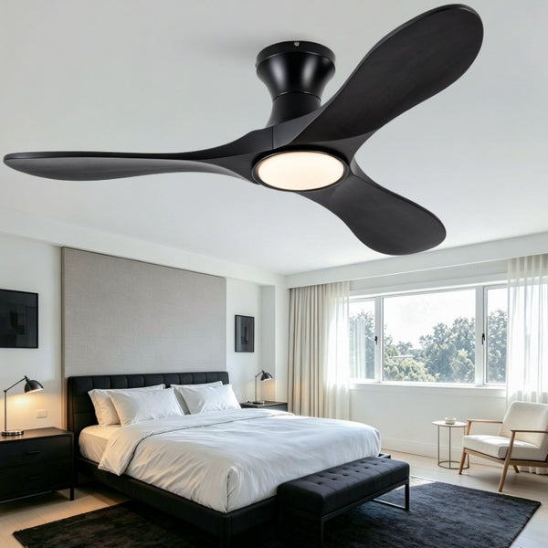 English Elm 42-Inch Sycamore Wood Blade Flush Mount Ceiling Fan with DC Motor and Smart Remote W2991P521189