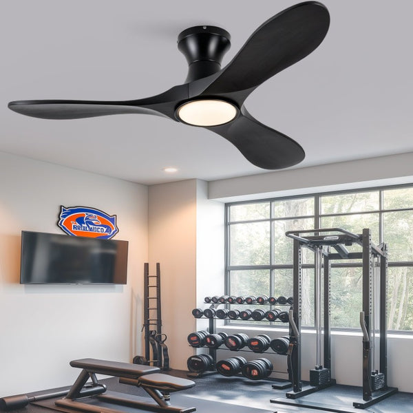 English Elm 42-Inch Sycamore Wood Blade Flush Mount Ceiling Fan with DC Motor and Smart Remote W2991P521189