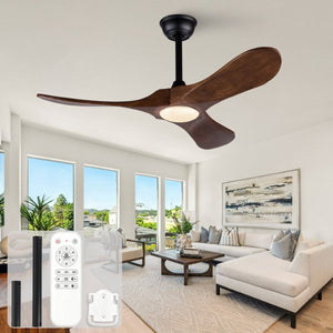 English Elm 42-Inch Ceiling Fan with Dark Walnut Blades DC Motor LED Light and Remote W2991P521194