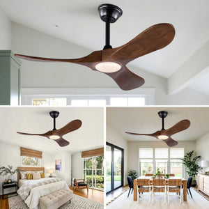 English Elm 42-Inch Ceiling Fan with Dark Walnut Blades DC Motor LED Light and Remote W2991P521194