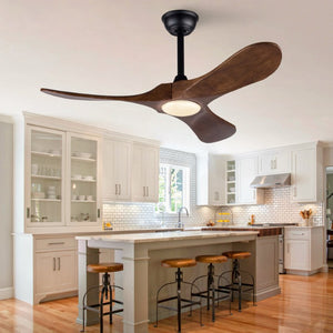 English Elm 42-Inch Ceiling Fan with Dark Walnut Blades DC Motor LED Light and Remote W2991P521194