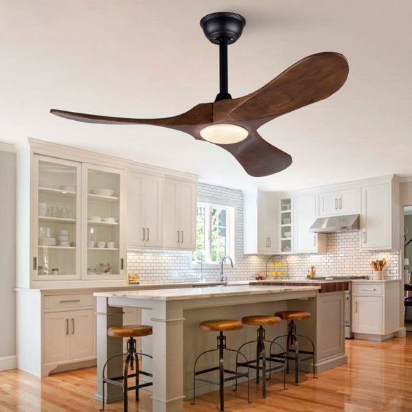 English Elm 42-Inch Ceiling Fan with Dark Walnut Blades DC Motor LED Light and Remote W2991P521194