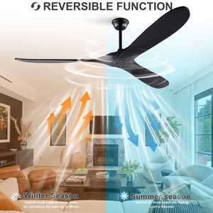 English Elm Hot Sales 70 Inch Matte Black Ceiling Fan Solid Wood Blades Remote Large Room Coverage W2991P521206